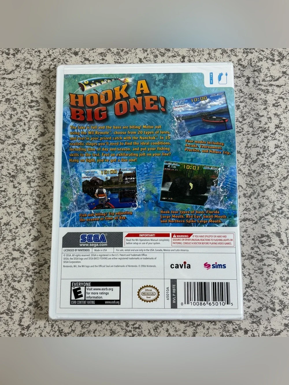 Sega Bass Fishing - Nintendo Wii New Sealed